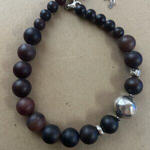 Silpada Agate (Brown) & Sterling Silver Necklace N1822